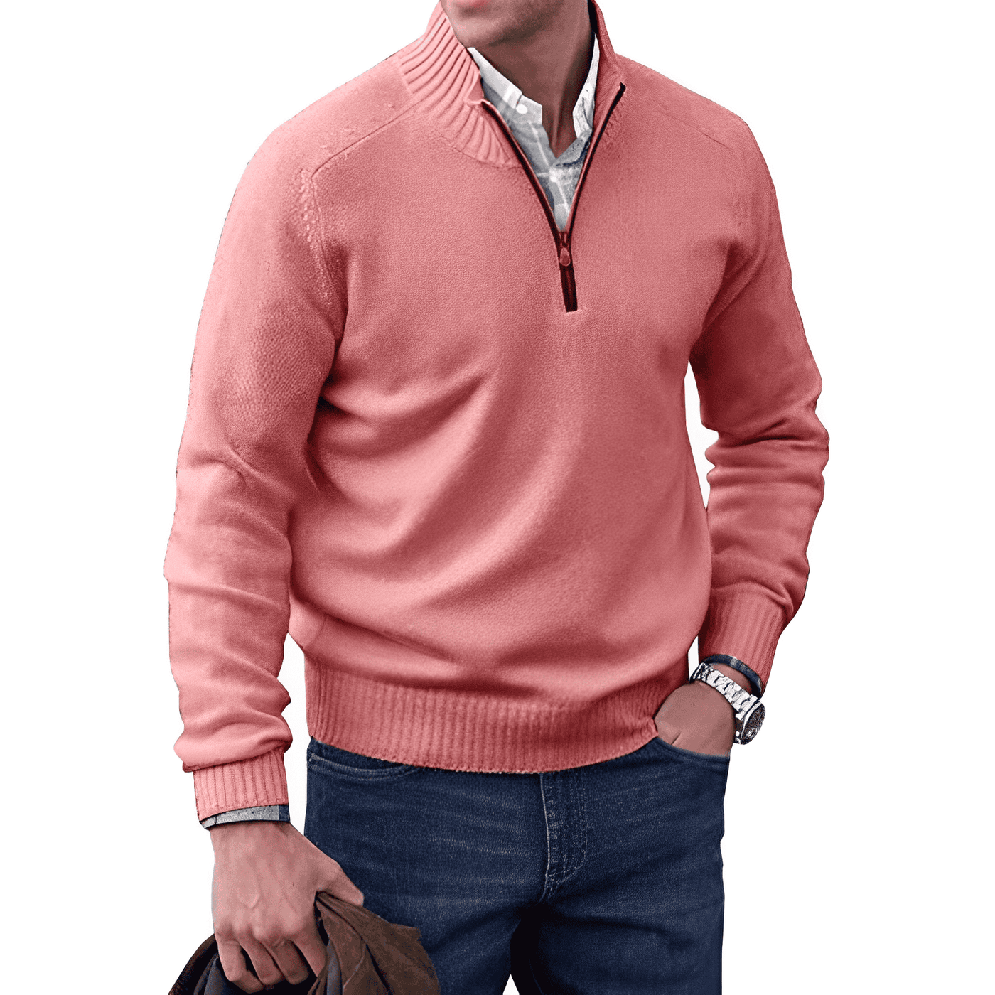 Nicolas™ | Eleganter Pullover mit Reißverschluss